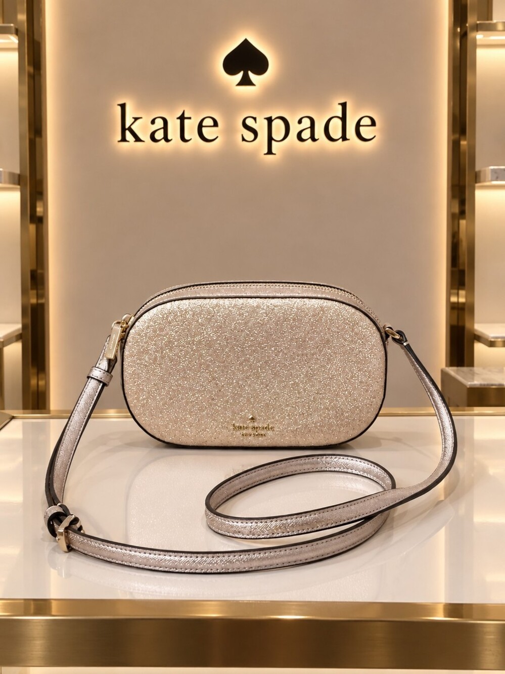 Kate Spade Oval Glitter Bag